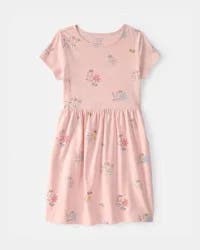 Carters Girls Easter Floral Short-Sleeve Dress - Pink Pink 5