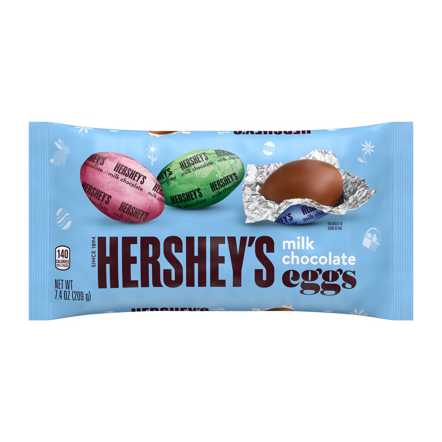 slide 1 of 2, Hershey's Milk Chocolate, Easter Candy Eggs Bag, 7.4 oz, 7.4 oz