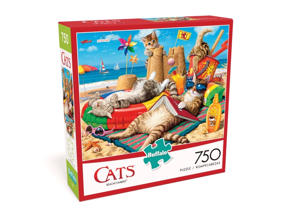 slide 1 of 1, Buffalo Games Cats: Beachcombers Jigsaw Puzzle, 750 ct