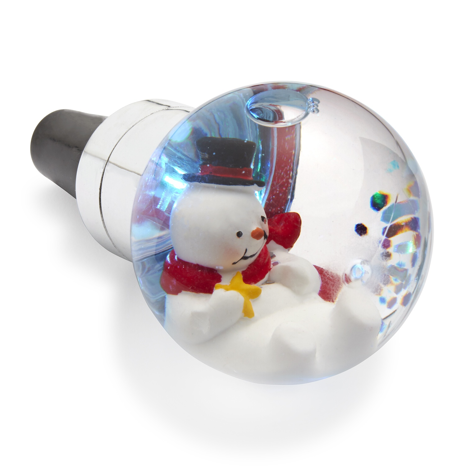 slide 1 of 1, Sur La Table Snowman Bottle Stopper, 1 ct