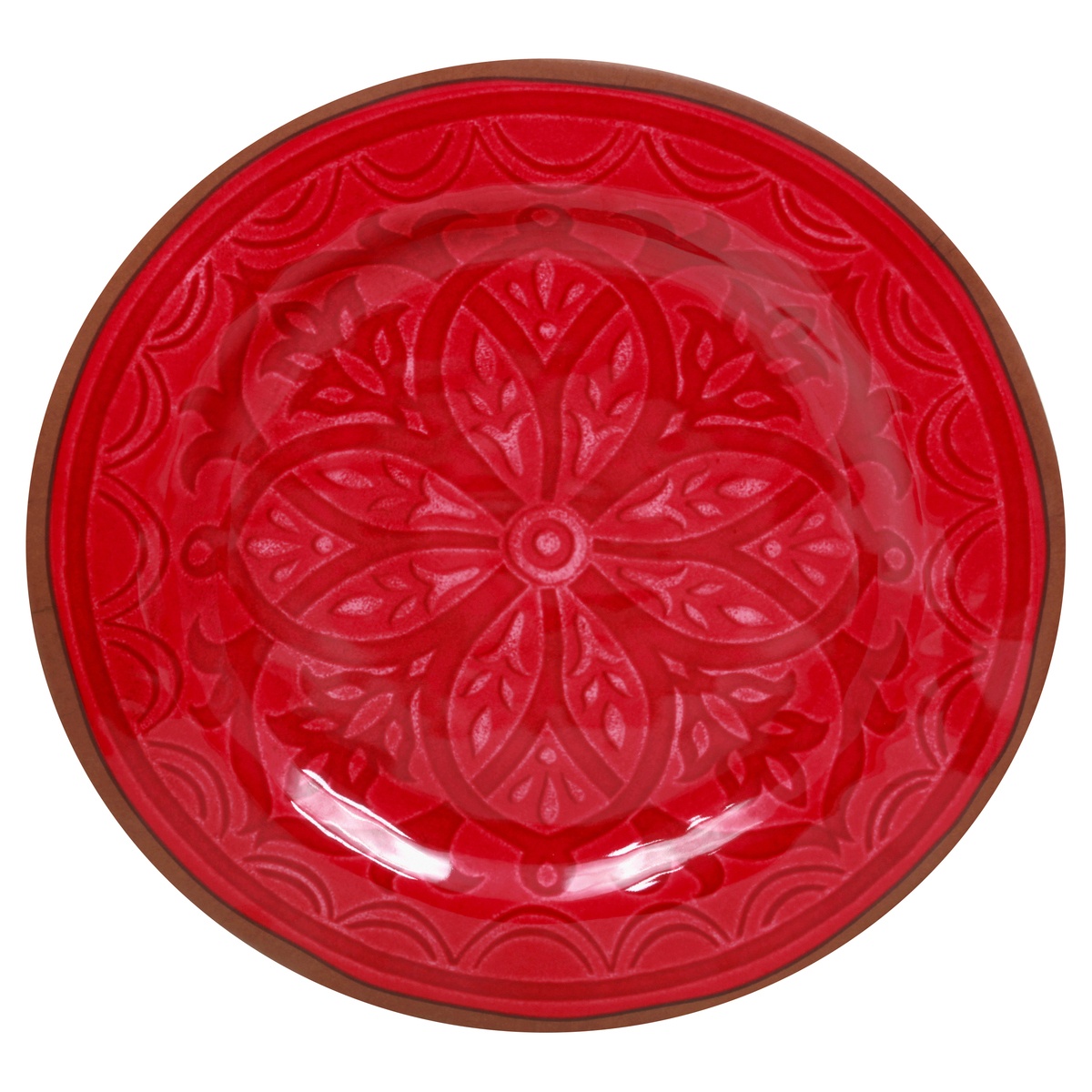 slide 1 of 1, Cocinaware Red Medallion Dinner Plate, 1 ct