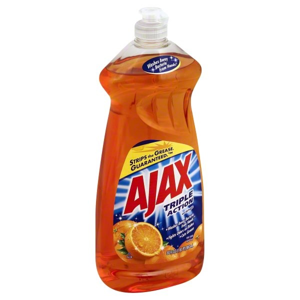 slide 1 of 1, Ajax Triple Action Dish Liquid Hand Soap Orange, 30 fl oz