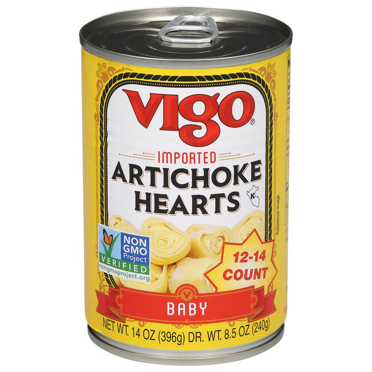 slide 1 of 2, Vigo Imported Baby Artichoke Hearts 14 oz, 14 oz