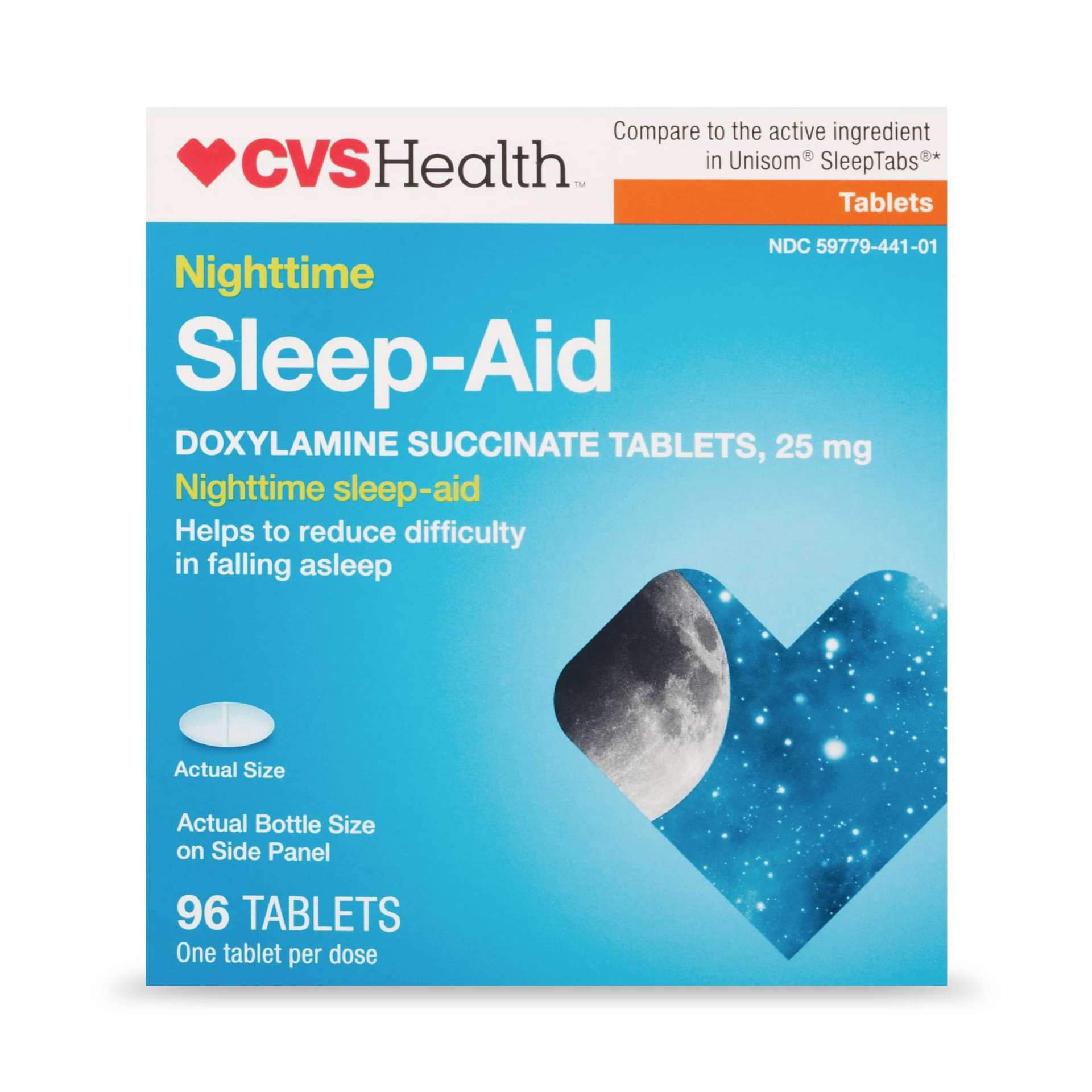 slide 1 of 1, CVS Health Nighttime Sleep Aid Tablets, 96 Ct, 96 ct