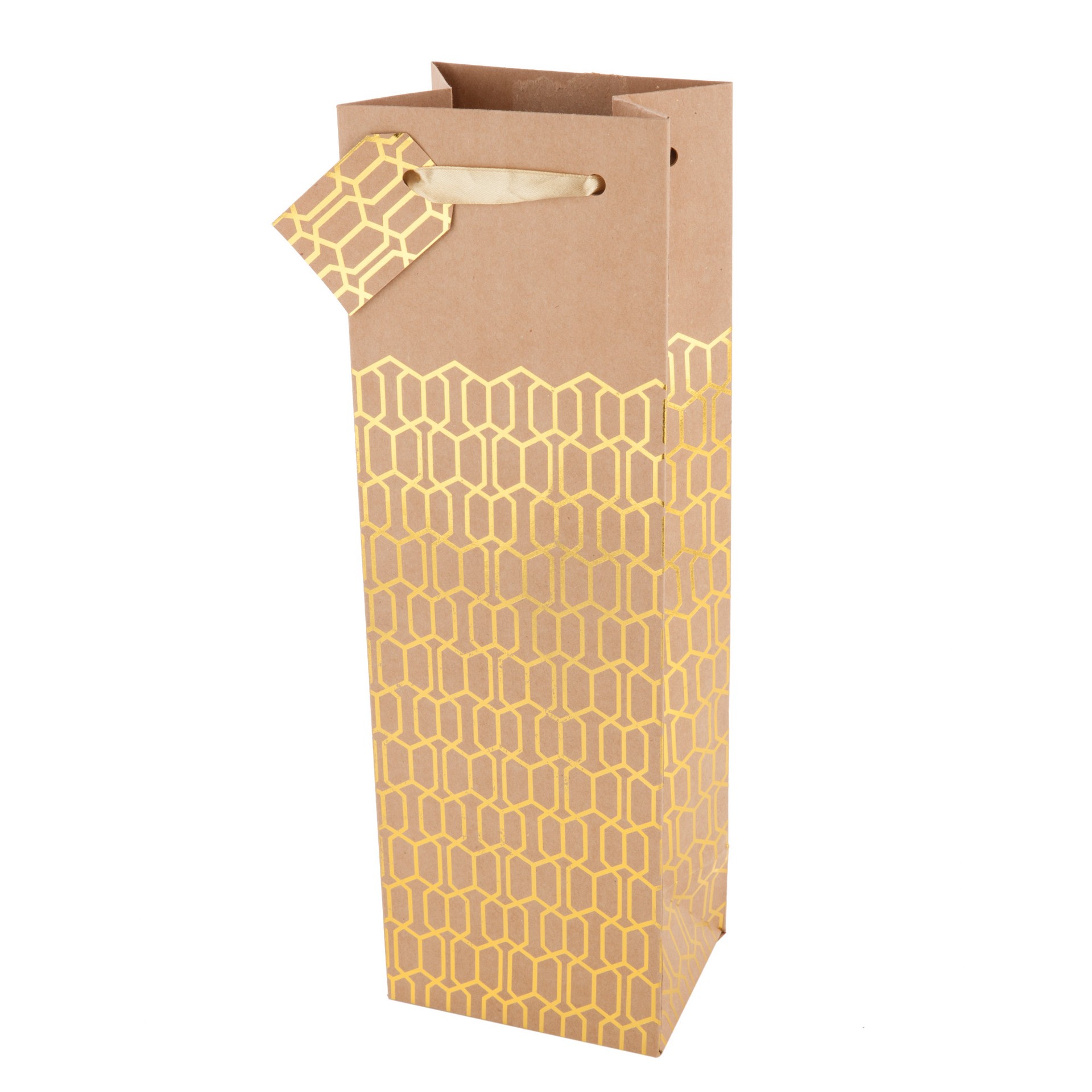 slide 2 of 5, Cakewalk True Kraft And Gold Wine Bag Astmt - EA, 1 ct