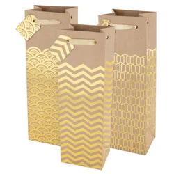 Cakewalk True Kraft And Gold Wine Bag Astmt - EA