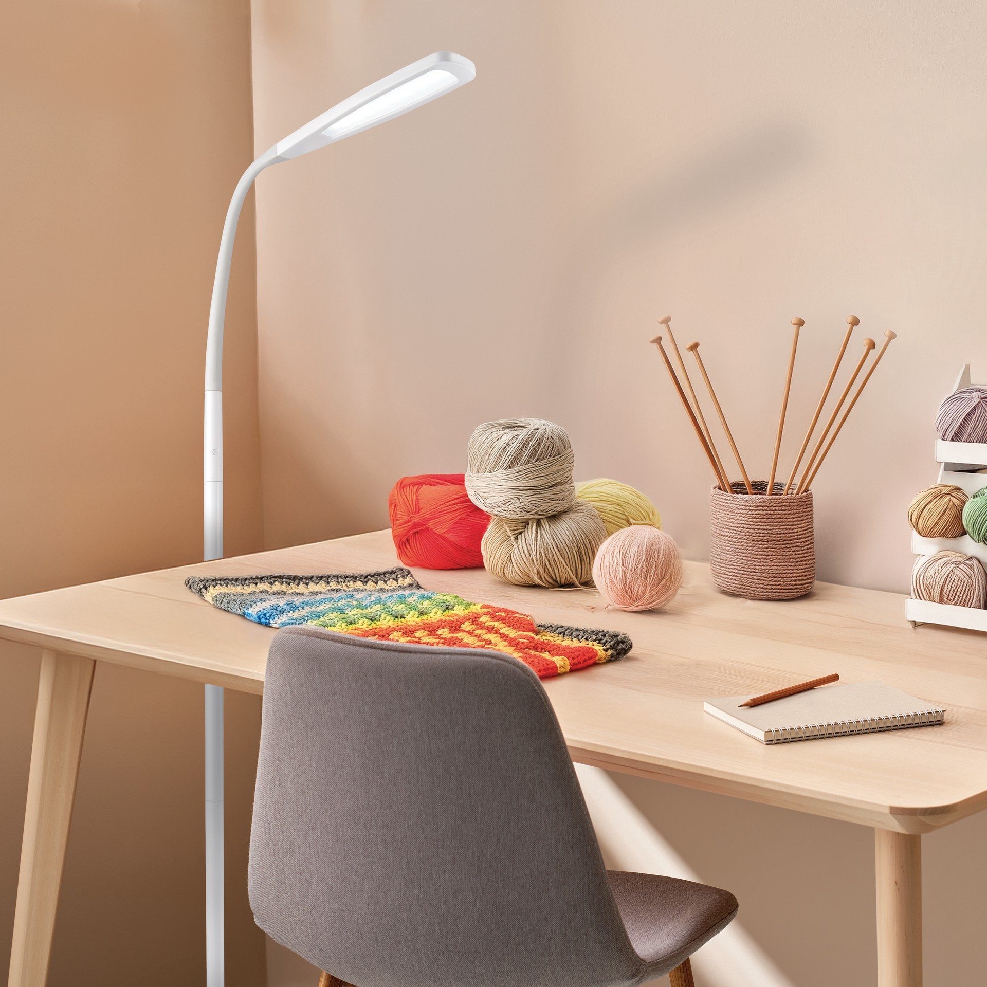 slide 6 of 8, Ott Lite Ottlite Natural Daylight Led Flex Floor Lamp, 0.375 in x 8 in