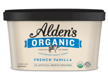 slide 1 of 1, Alden's French Vanilla Ice Cream, 1.5 qt