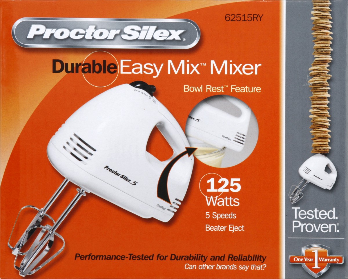 slide 4 of 5, Proctor Silex Durable Easy Mix Hand Mixer Black, 1 ct