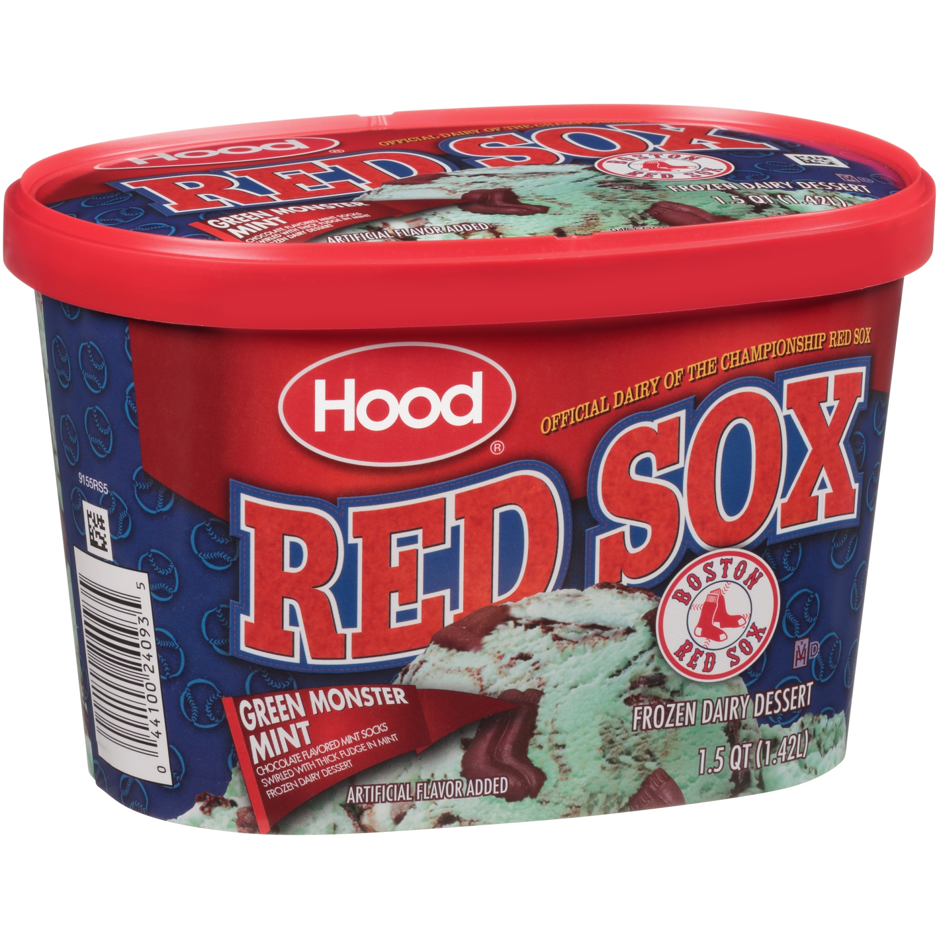 slide 2 of 7, Hood Red Sox Green Monster Mint Frozen Dairy Dessert, 1.5 qt