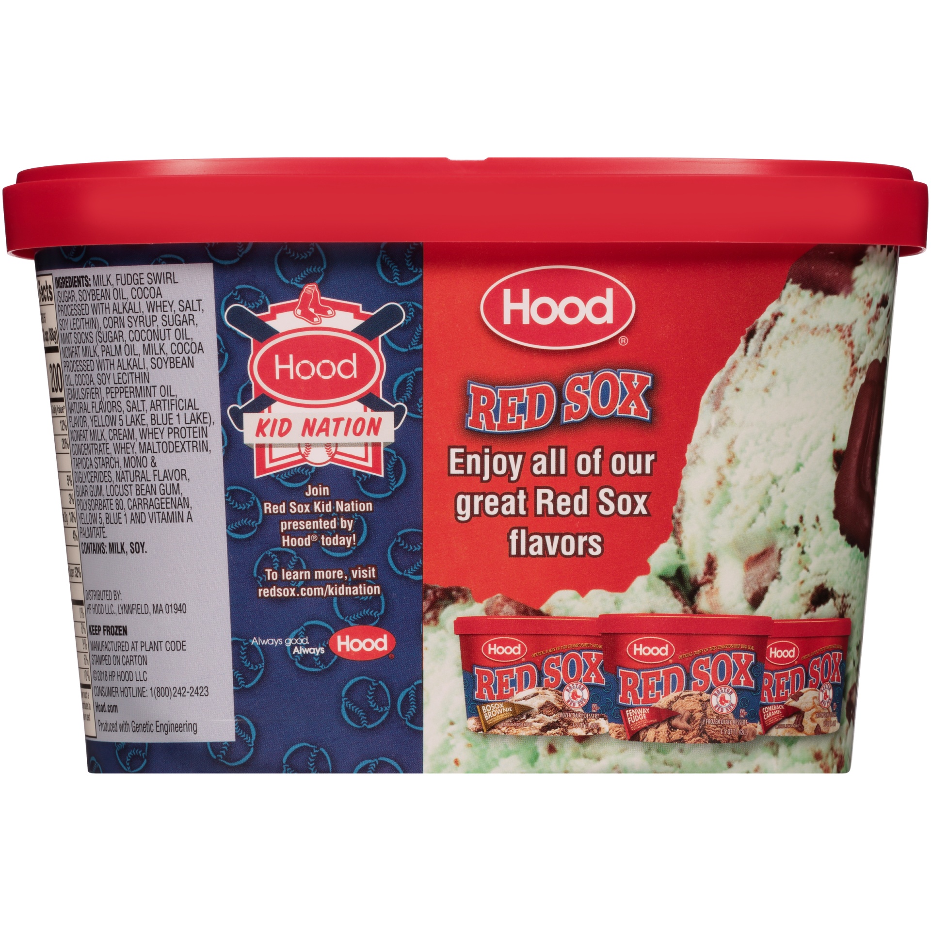 slide 4 of 7, Hood Red Sox Green Monster Mint Frozen Dairy Dessert, 1.5 qt