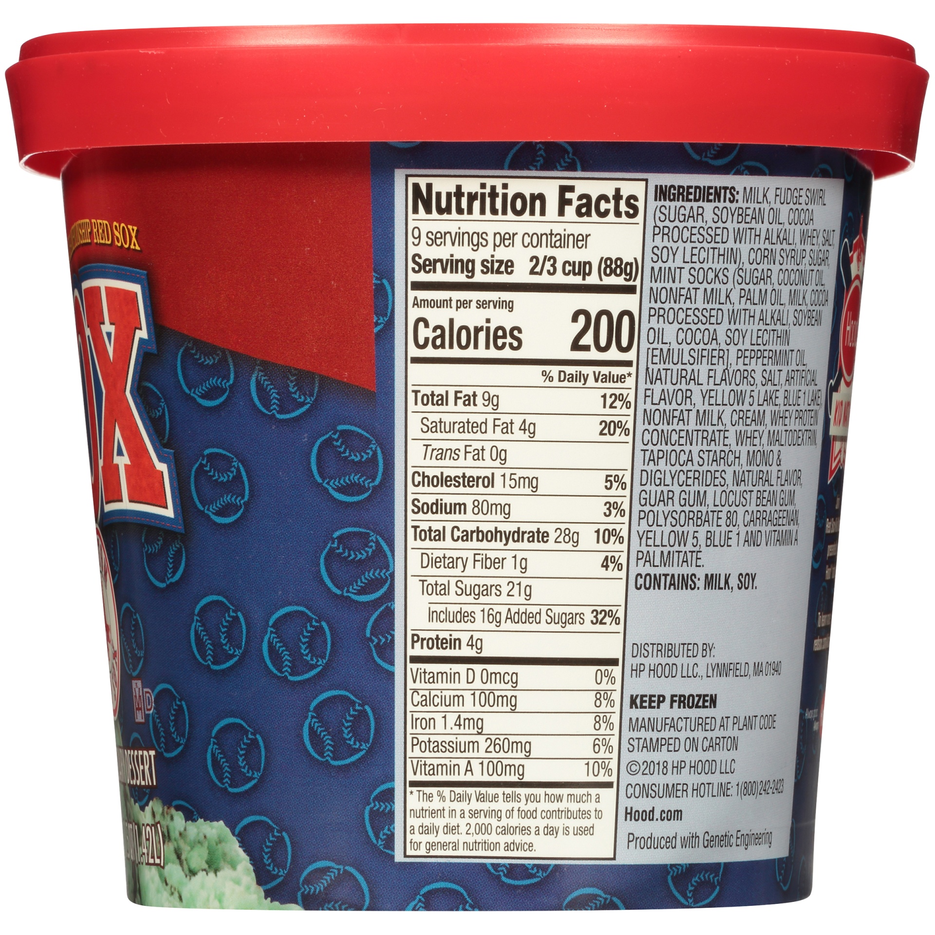 slide 7 of 7, Hood Red Sox Green Monster Mint Frozen Dairy Dessert, 1.5 qt