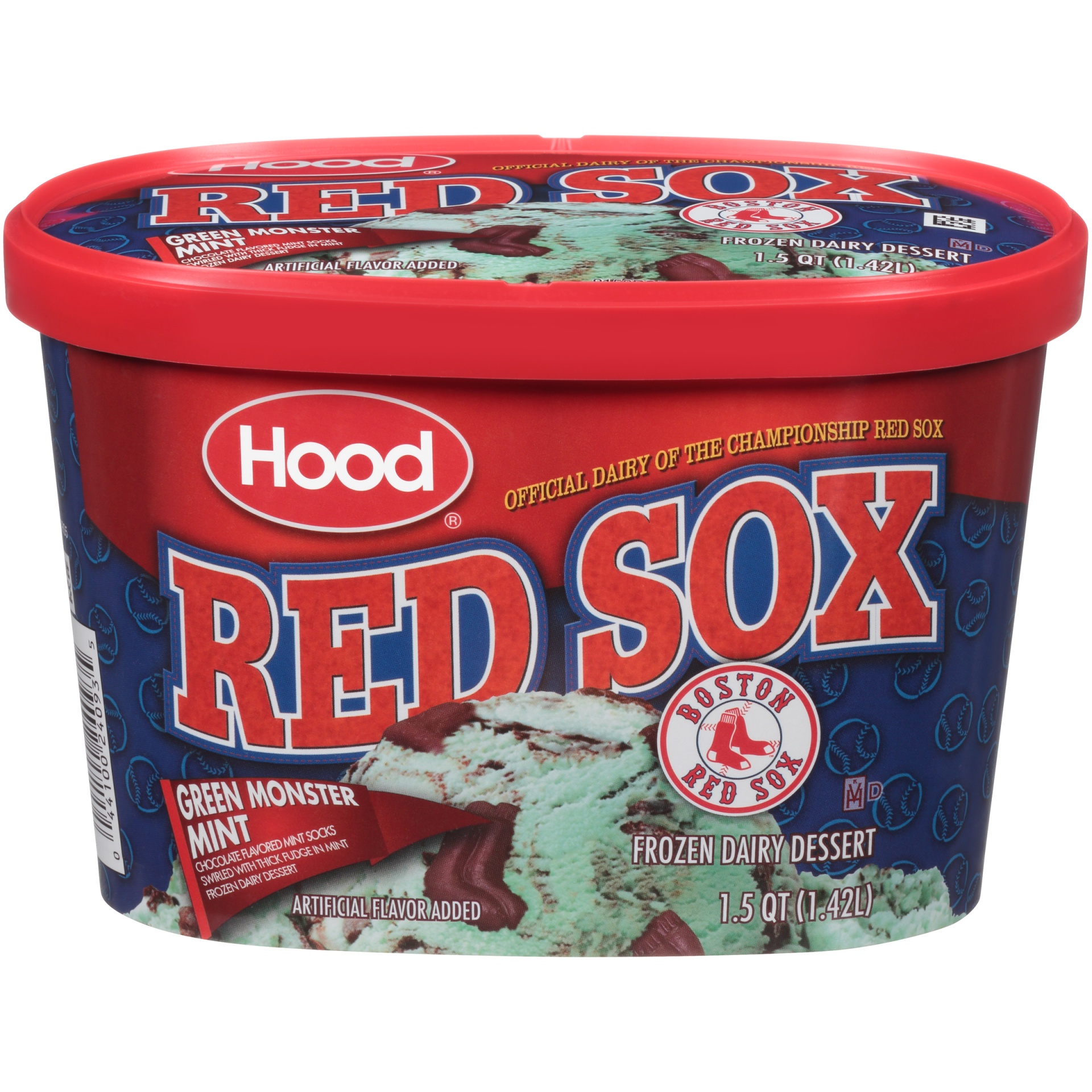 slide 1 of 7, Hood Red Sox Green Monster Mint Frozen Dairy Dessert, 1.5 qt