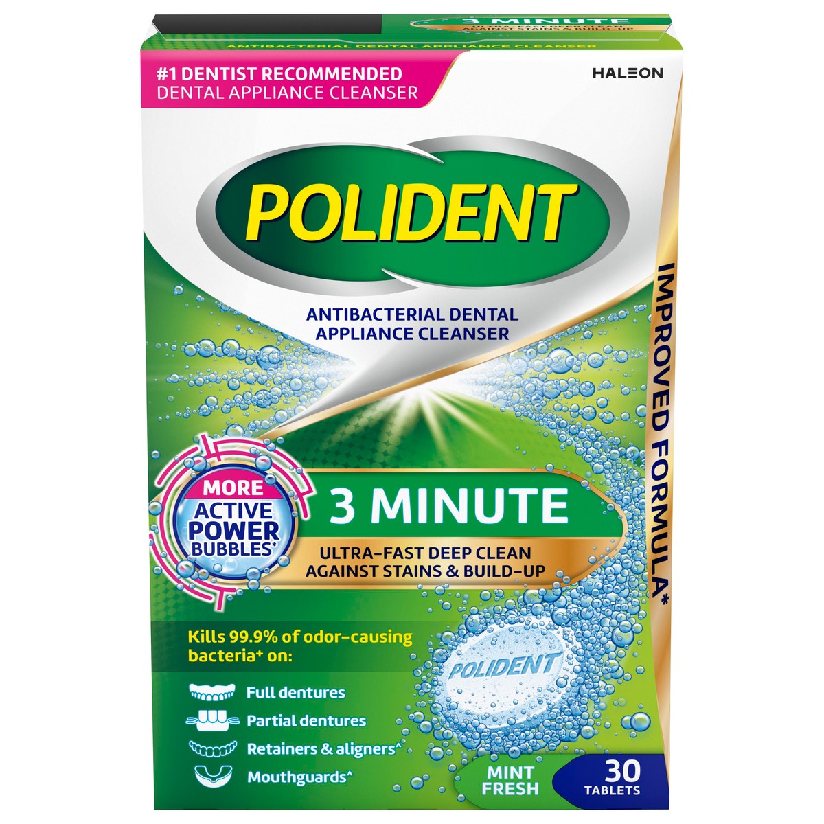 slide 1 of 14, Polident 3 Minute Tablets, 30 ct