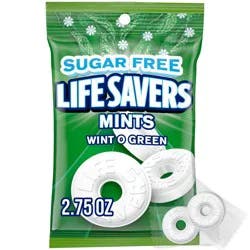 Life Savers Wint O Green Sugarfree Mints Candy Bag