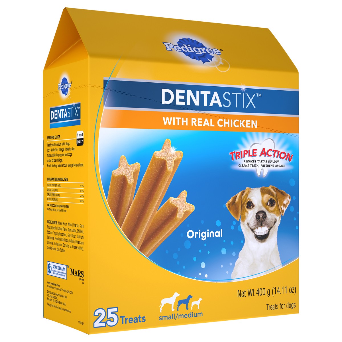 slide 6 of 10, Dentastix Original Small/Medium Treats For Dogs 25 Treats, 14.1 oz