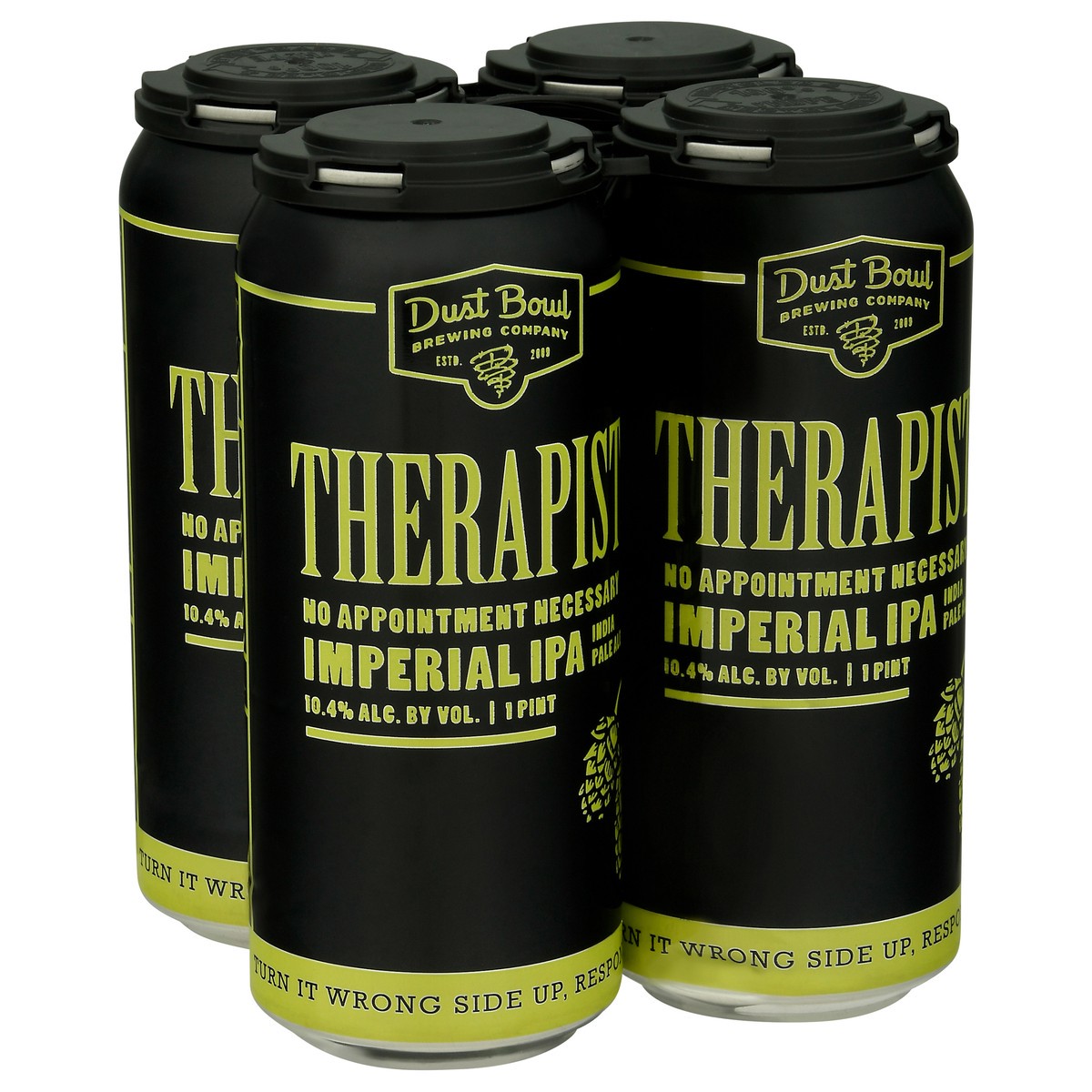 slide 5 of 11, Dust Bowl Brewing Company Imperial IPA Therapist Beer 4 ea, 4 ct