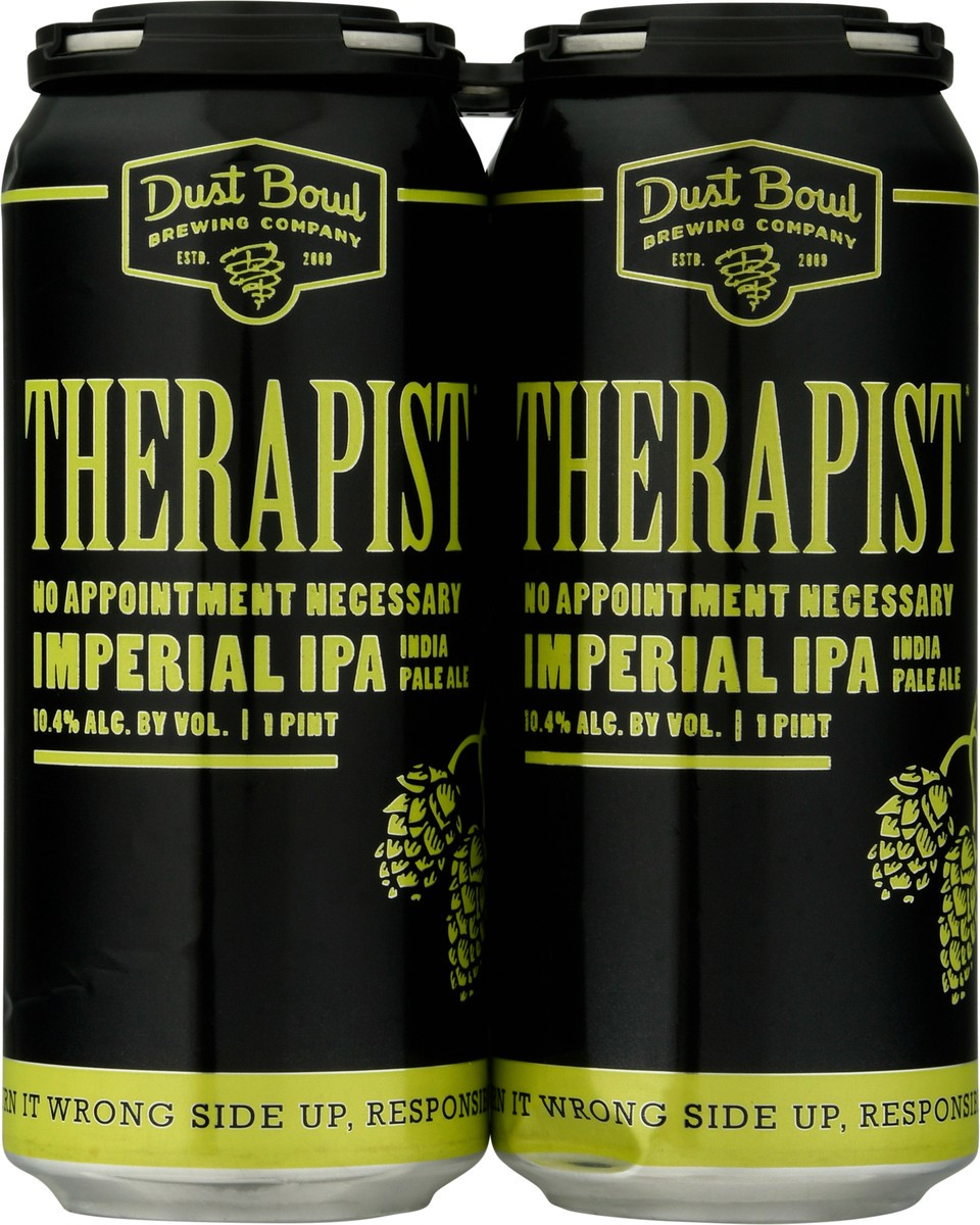 slide 7 of 11, Dust Bowl Brewing Company Imperial IPA Therapist Beer 4 ea, 4 ct