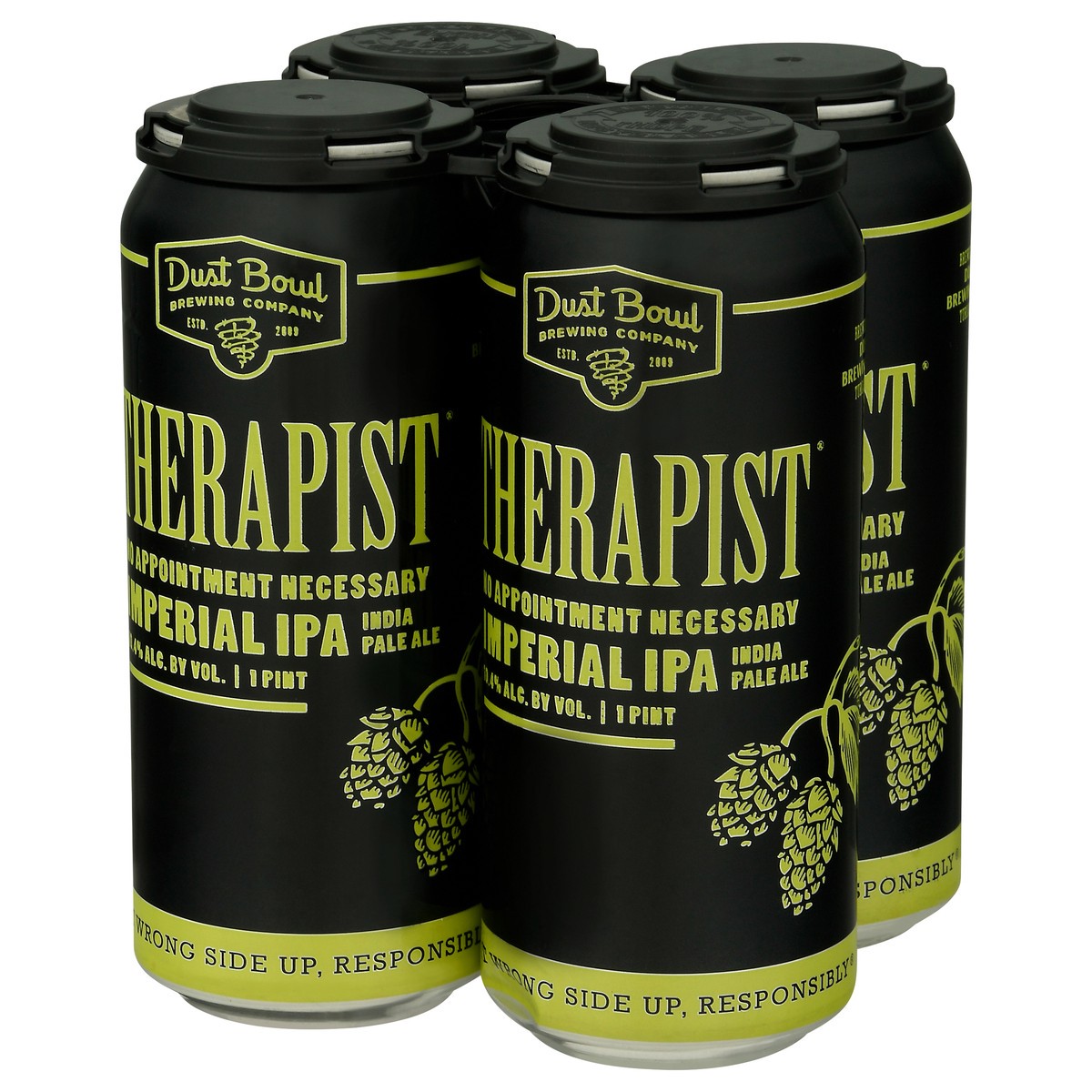 slide 10 of 11, Dust Bowl Brewing Company Imperial IPA Therapist Beer 4 ea, 4 ct