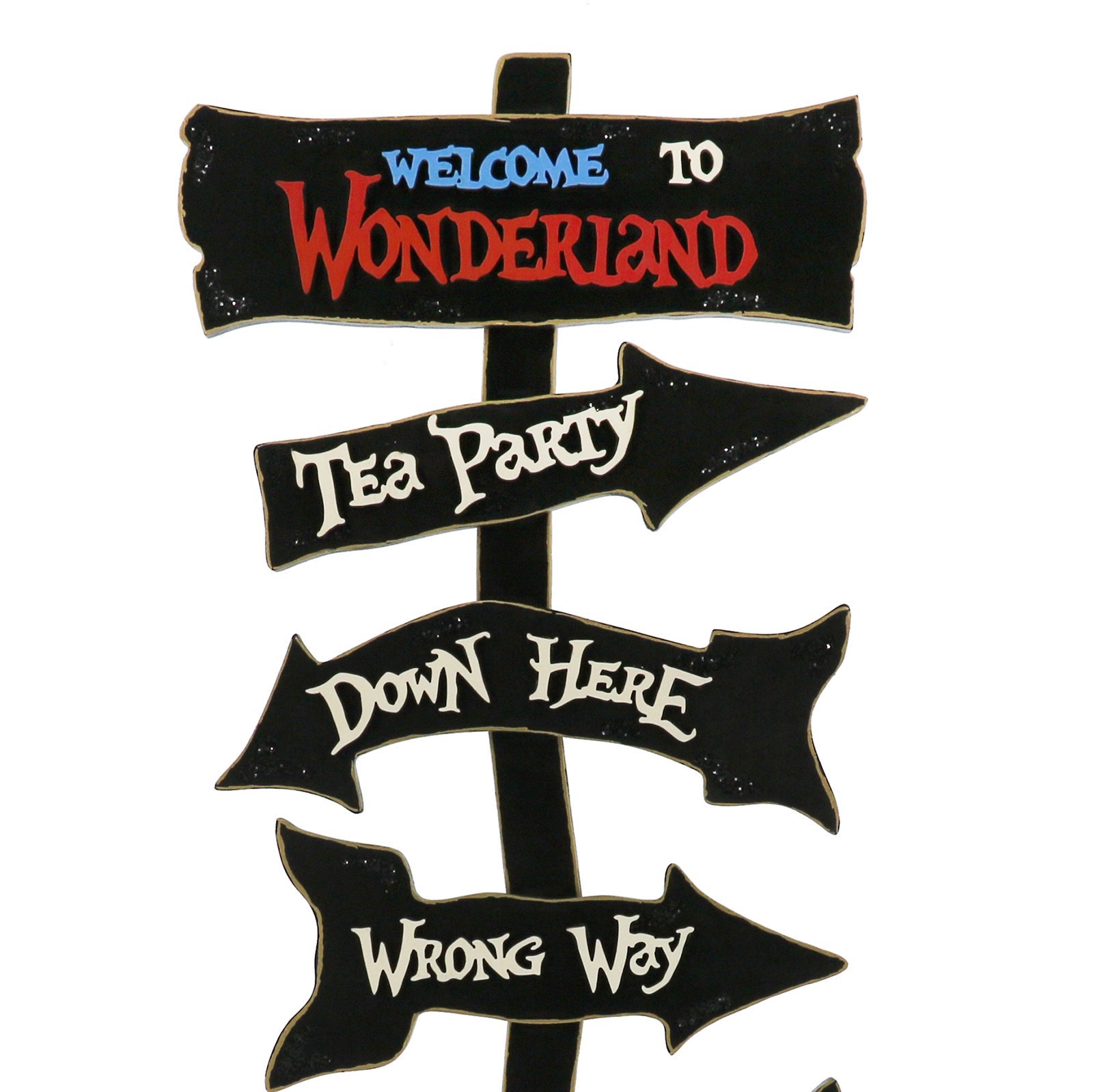 slide 3 of 4, 18" Welcome To Wonderland Directional Tabletop Sign By Ashland, 18 in