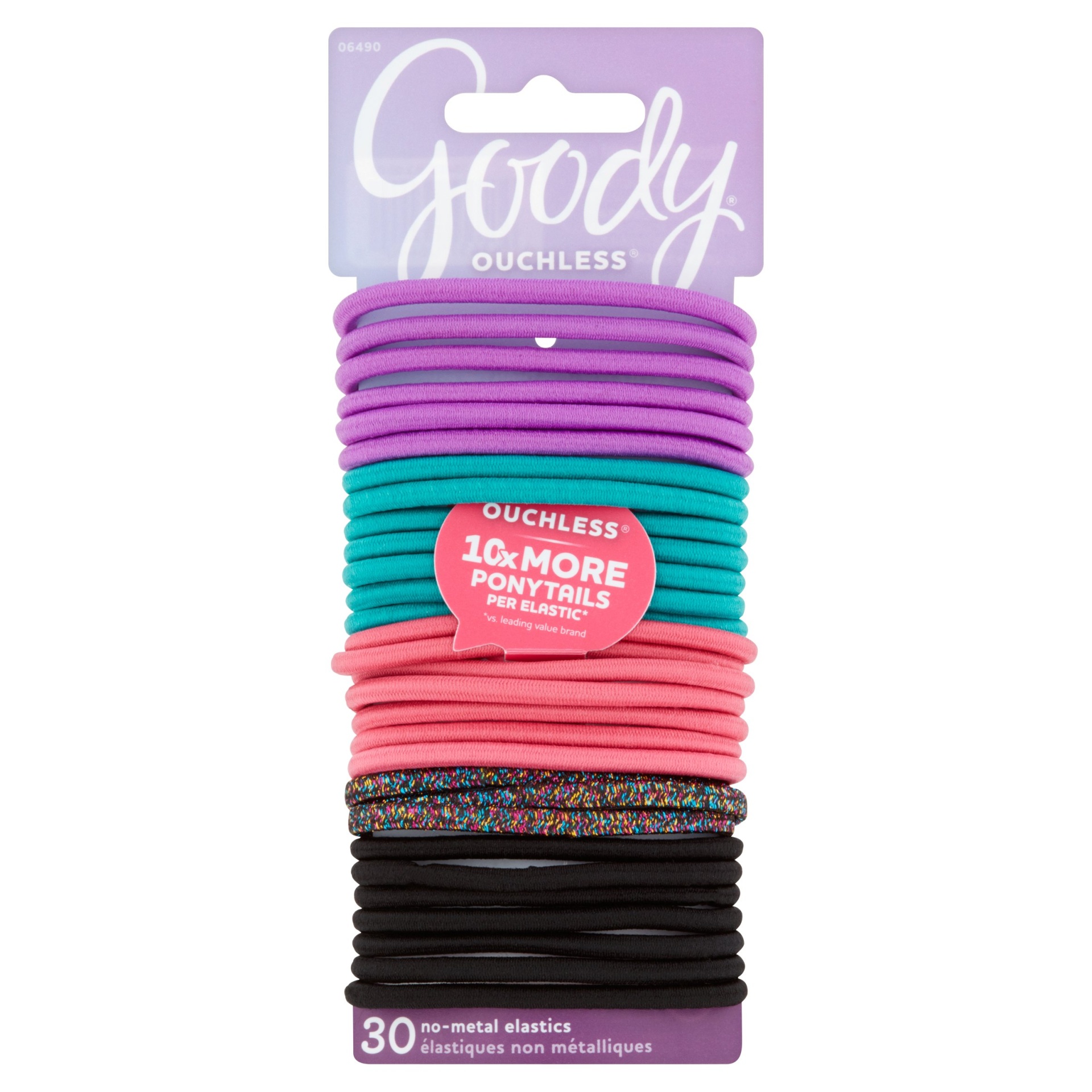 slide 1 of 1, Goody Glitter Holiday Elastics, 30 ct