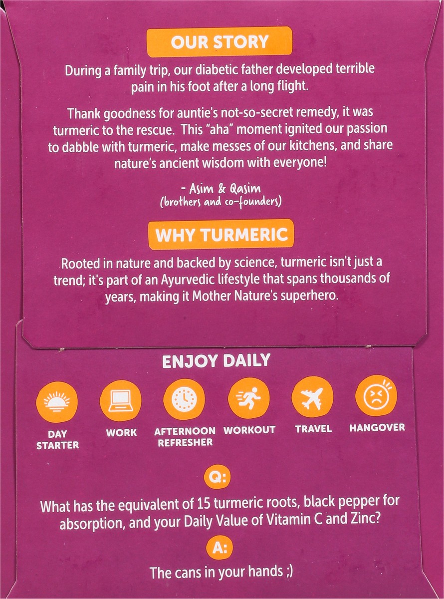 slide 6 of 13, Zyn Pomegranate Cranberry Flavor Turmeric Wellness Antioxidant Drinks, 6 ct