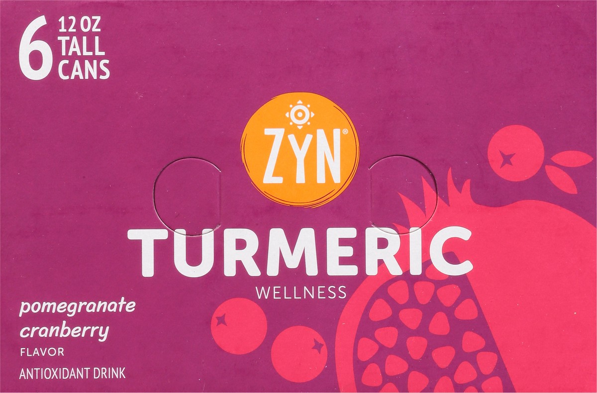 slide 4 of 13, Zyn Pomegranate Cranberry Flavor Turmeric Wellness Antioxidant Drinks, 6 ct