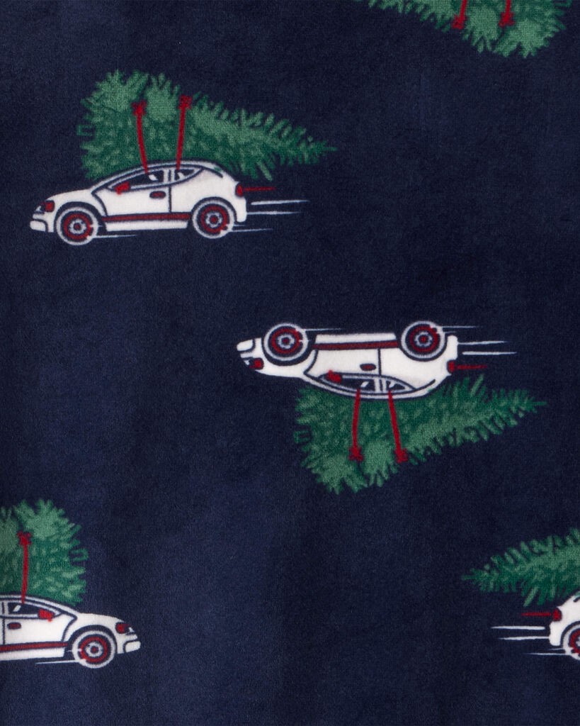 slide 2 of 2, Carter's Toddler Boy Christmas Cars DreamPlush Long-Sleeve Snug Fit 2-Piece Pajamas - Navy Navy 4T, 2 pc