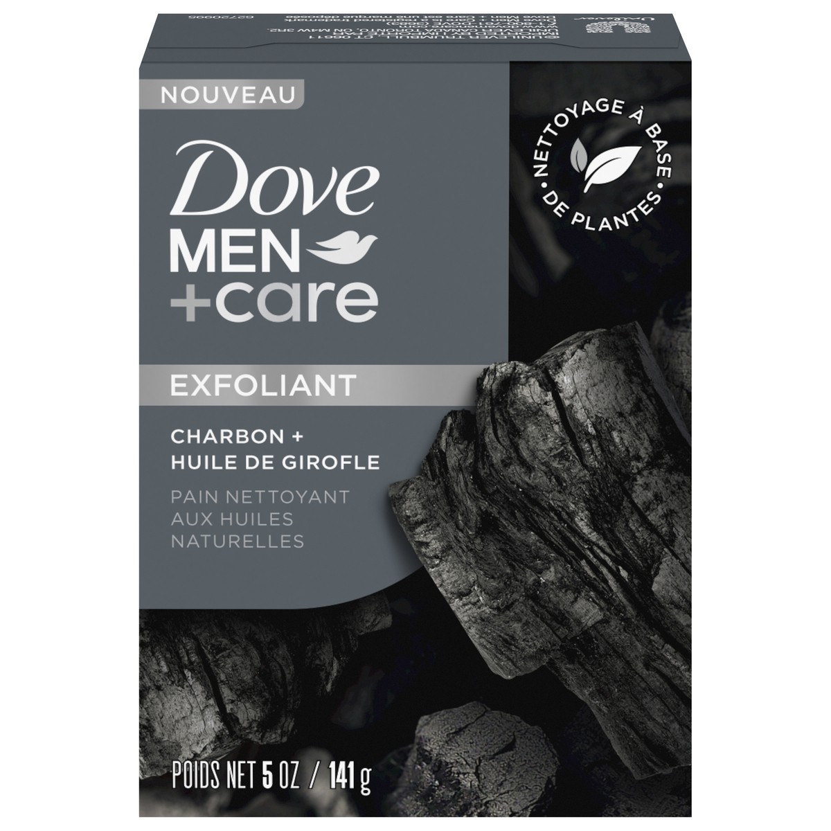 slide 1 of 9, Dove Men+Care 5 oz Cleansing Bar Soap Charcoal + Clove Oil, 5 oz