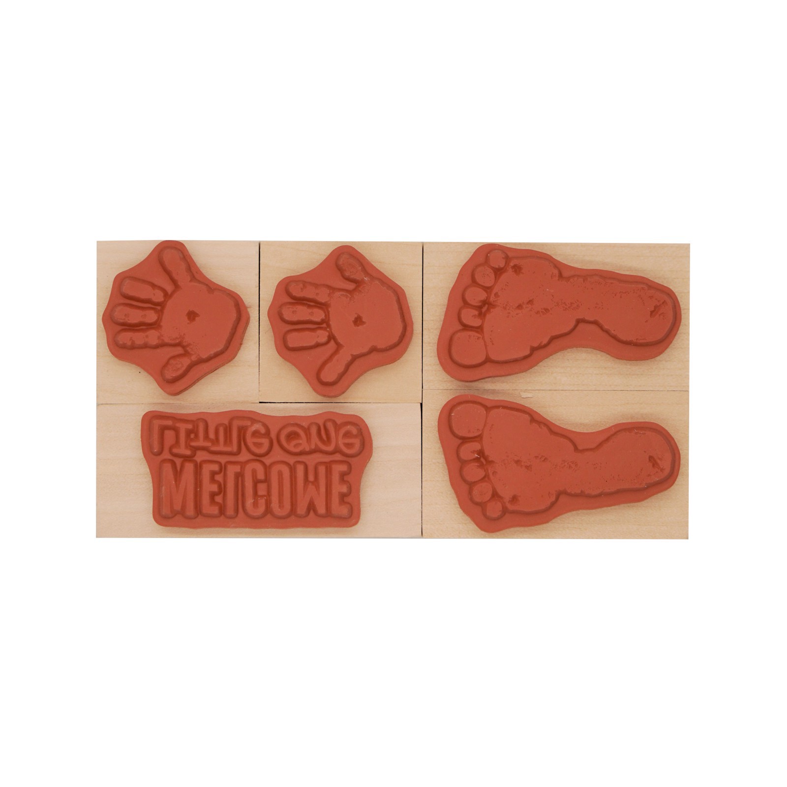 slide 5 of 7, Baby Prints Wood Stamp Set By Recollections, 4 in x 2 in x 1 in