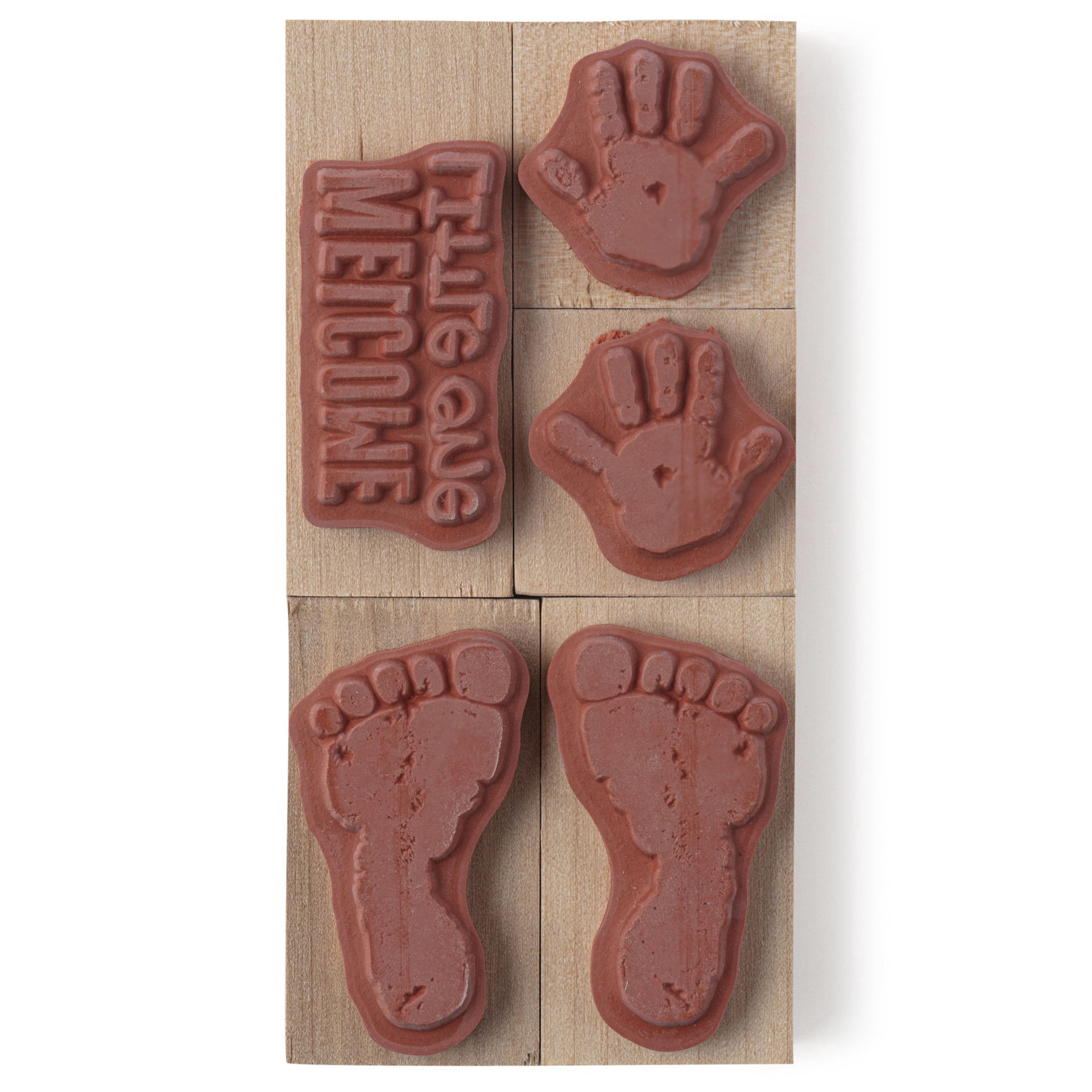 slide 3 of 7, Baby Prints Wood Stamp Set By Recollections, 4 in x 2 in x 1 in