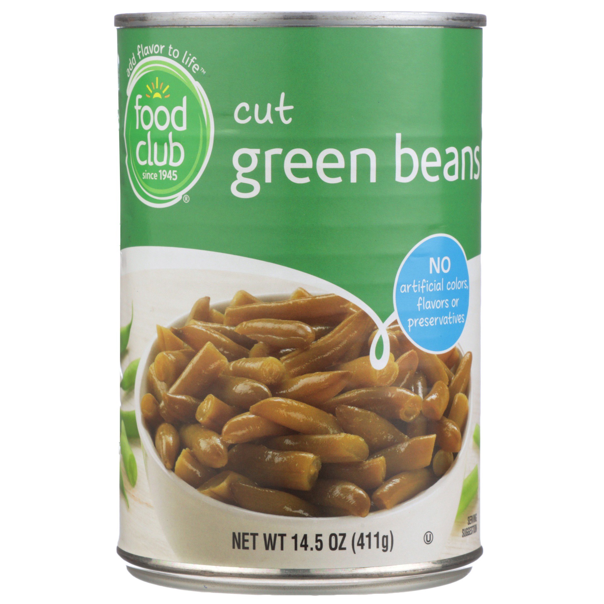 slide 1 of 6, Food Club Cut Green Beans, 14.5 oz