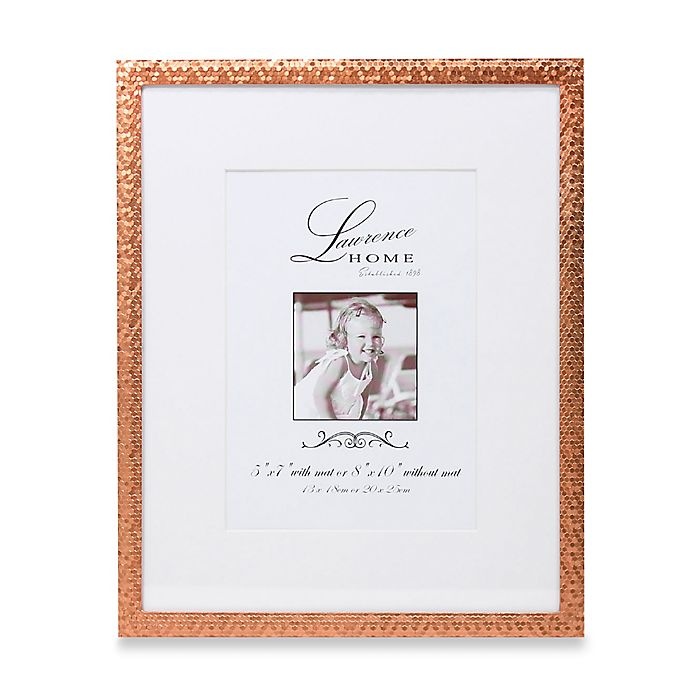 slide 1 of 1, Lawrence Frames Rose Gold Shimmer Picture Frame, 5 in x 7 in