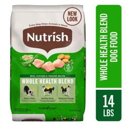 Rachael Ray Nutrish Whole Health Blend Real Chicken & Veggies Recipe Dry Dog Food, 14 lb Bag