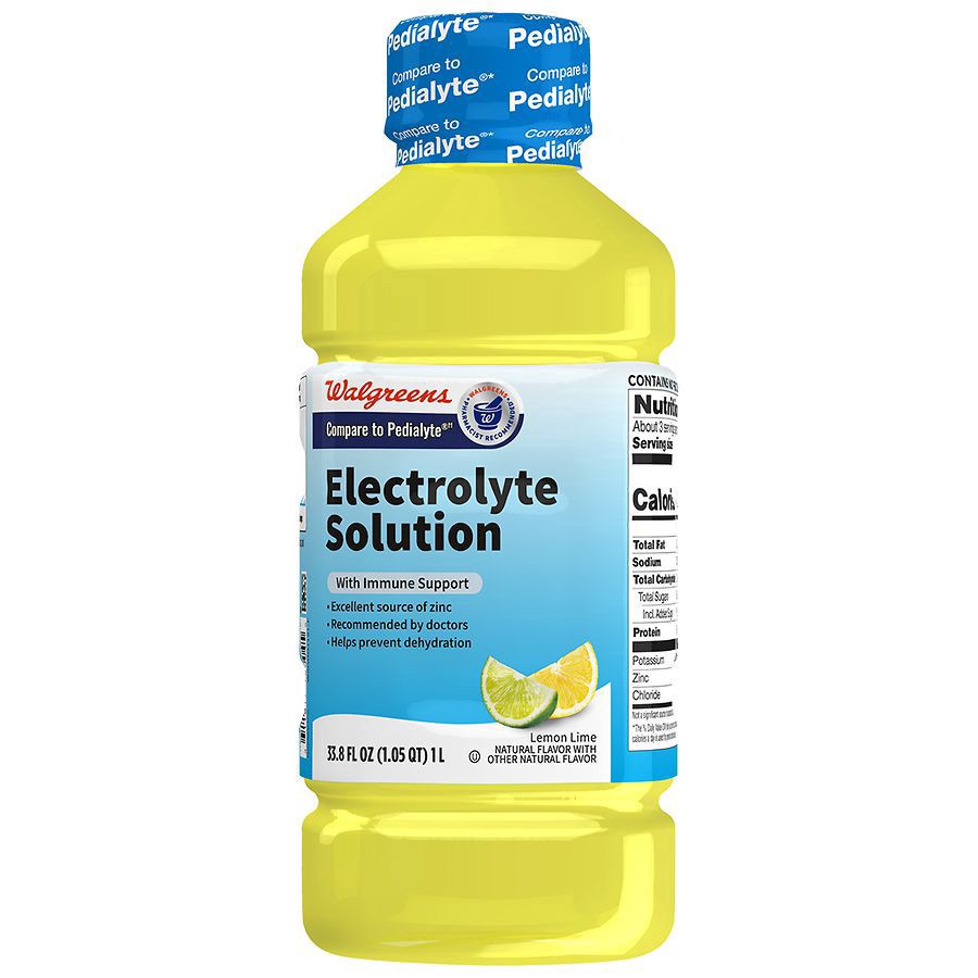 slide 1 of 5, Walgreens Electrolyte Solution With Zinc Lemon Lime, 33.8 oz