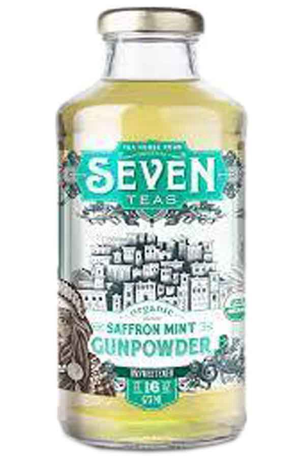 slide 1 of 1, Seven Teas Organic Saffron Mint Gunpowder - 16 fl oz, 16 fl oz