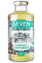 Seven Teas Organic Saffron Mint Gunpowder - 16 fl oz