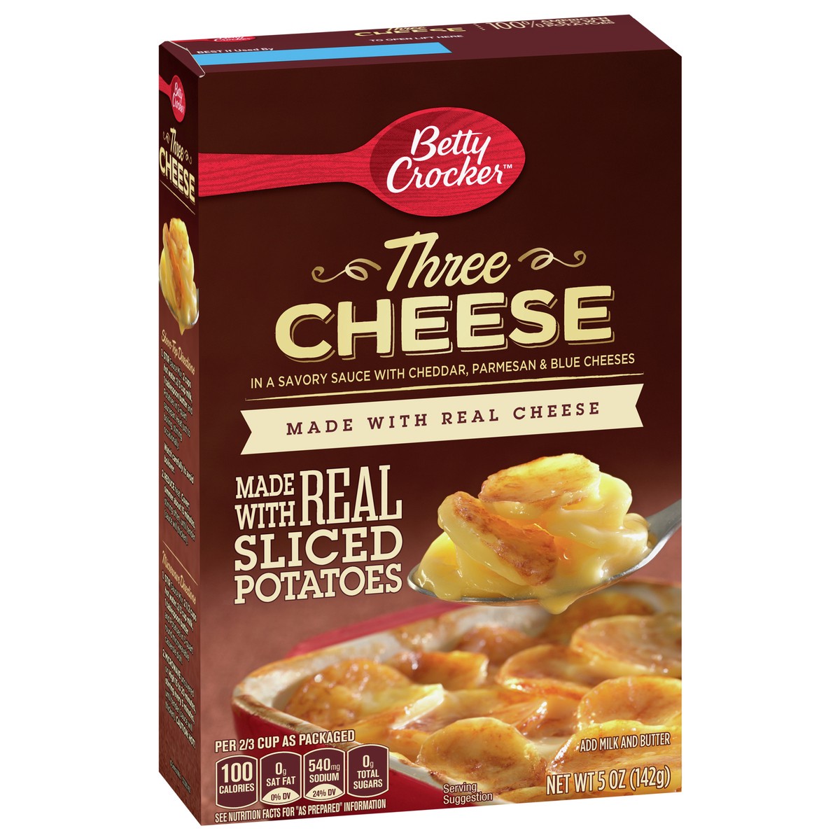 slide 7 of 13, Betty Crocker Three Cheese Potatoes, Made with Real Cheese, 5 oz, 5 oz