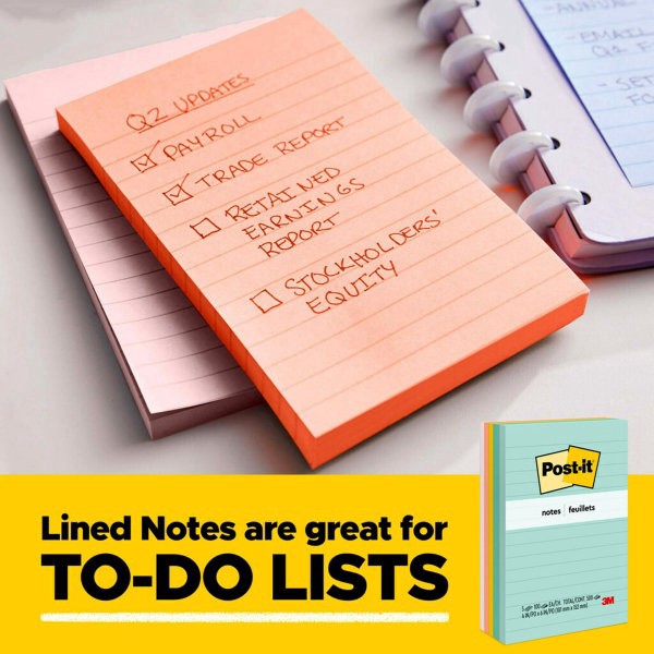 slide 2 of 10, Post-it Original Pads - Neon Colors Per Pad), 14 ct; 3 in x 3 in