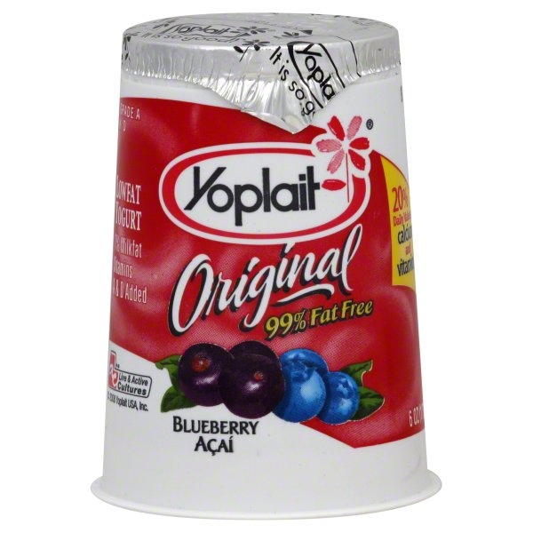 slide 1 of 1, Yoplait Yogurt Lowfat Blueberry Acai, 6 oz