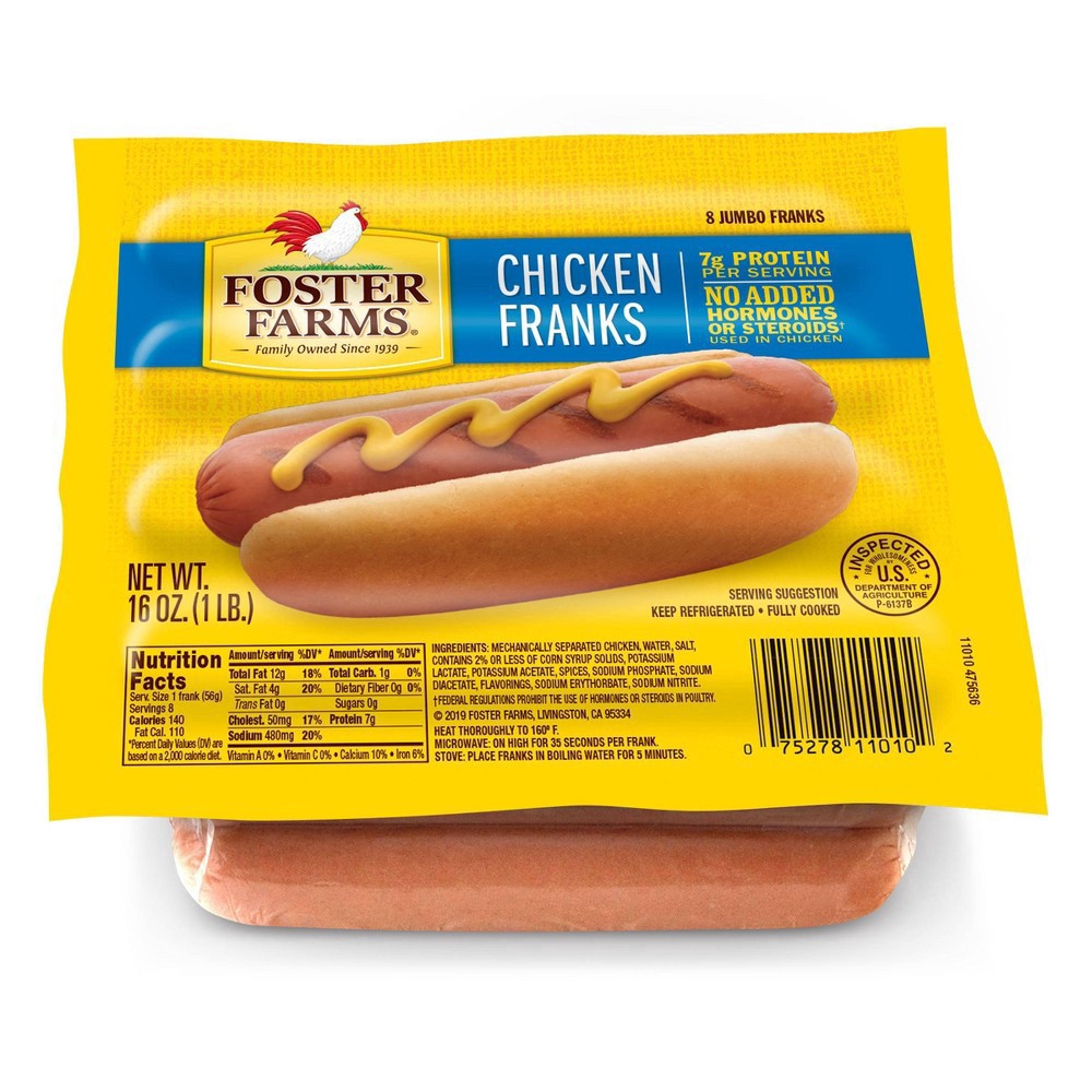 slide 3 of 4, Foster Farms Chicken Franks, 