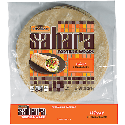 slide 1 of 1, Sahara Wheat Tortilla Wraps, 12 oz