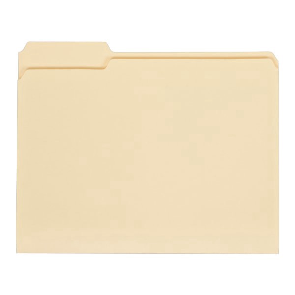 slide 2 of 5, Office Depot Brand File Folders, 1/3 Cut, Letter Size, 30% Recycled, Manila, Pack Of 100 Folders, 100 ct