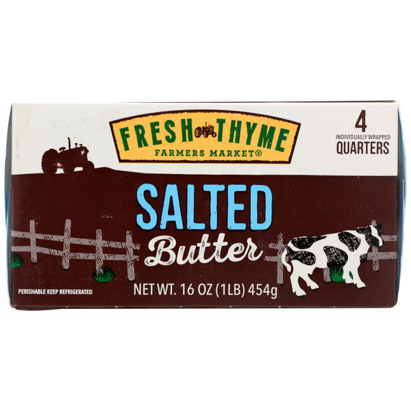 slide 1 of 1, Fresh Thyme Farmers Market Salted Butter, 16 oz