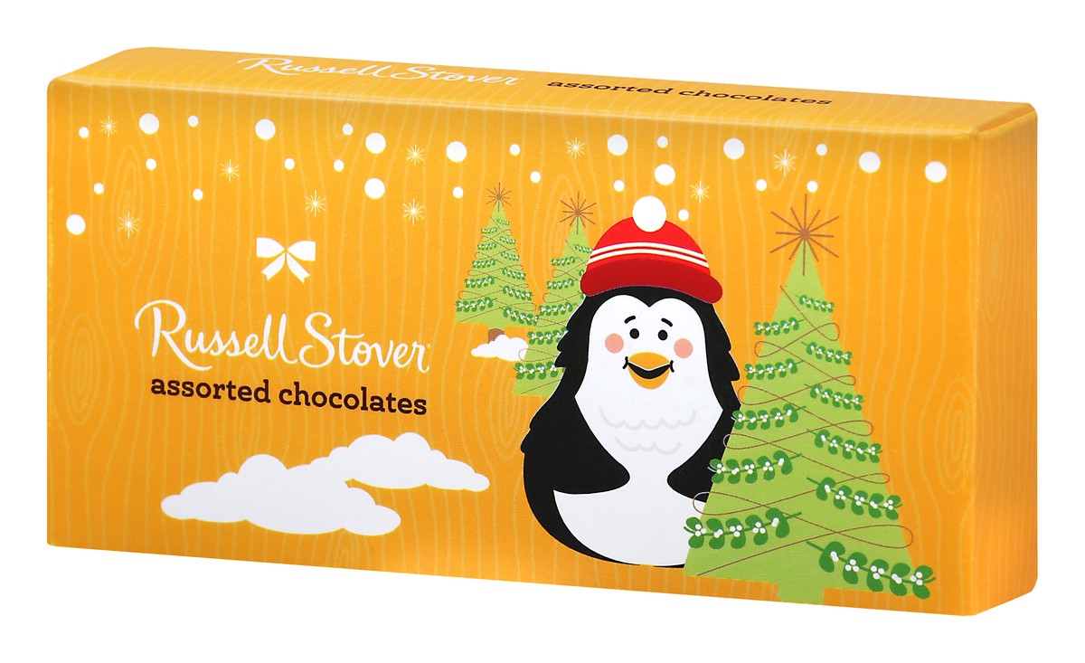 slide 2 of 8, RUSSELL STOVER Christmas Assorted Chocolates Trial Size Gift Box, 1.7 oz. (3 pieces), 1 ct