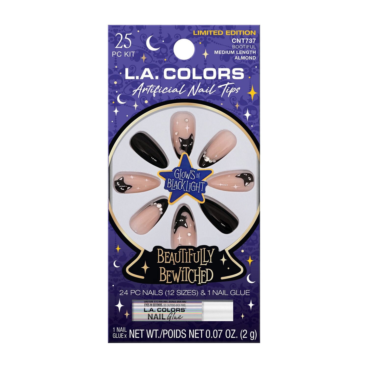 slide 1 of 1, La Colors 25 Pc Mystic Mani Nail Tips - Bootiful, 1 ct