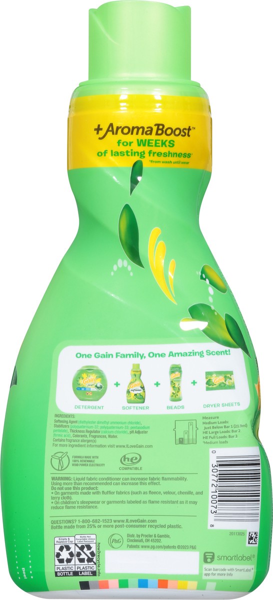 slide 8 of 13, Gain Liquid Fabric Softener, Original Scent, 35 FL OZ LIQ., 48 Loads, Smooth Touch - softness you can feel, 1.1 qt