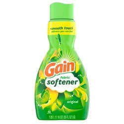 Gain Liquid Fabric Softener, Original Scent, 35 FL OZ LIQ., 48 Loads, Smooth Touch - softness you can feel