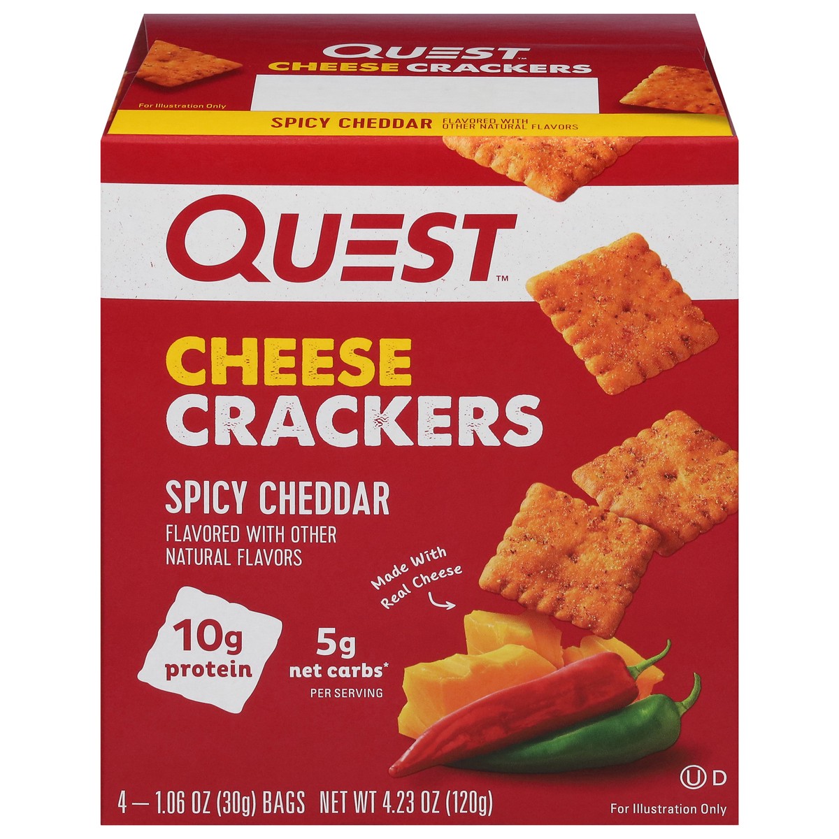 slide 3 of 14, Quest Cheese Crackers, 4 ct