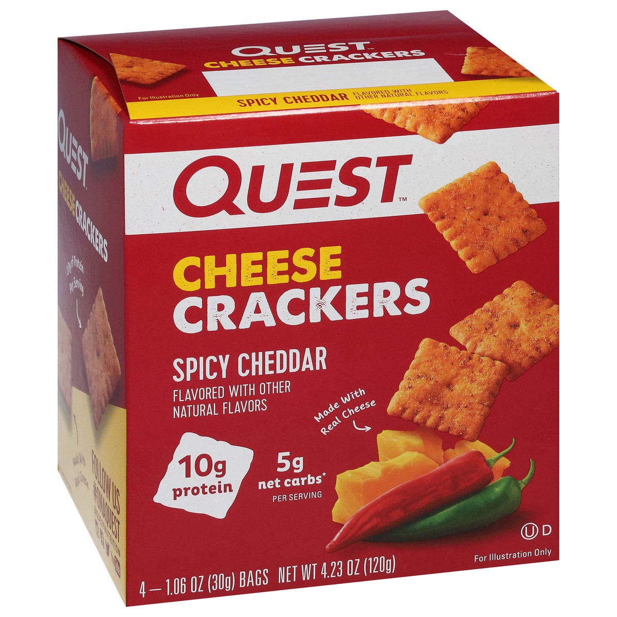 slide 4 of 14, Quest Cheese Crackers, 4 ct